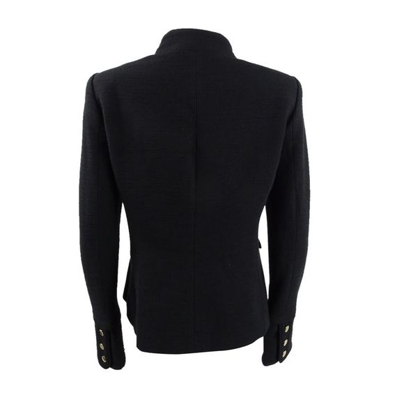 DKNY Women's Stand-Collar Double-Breasted Military Jacket - Black - Picture 3 of 3